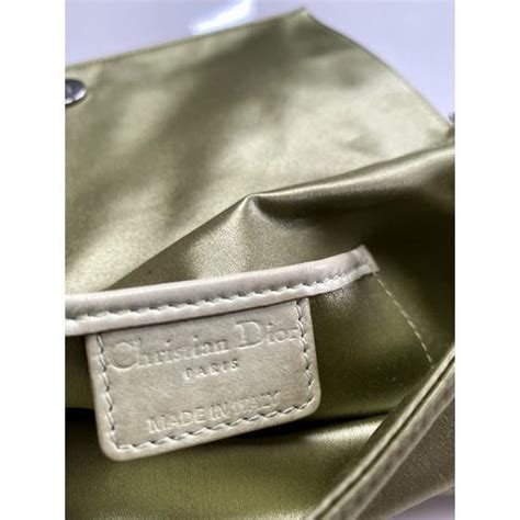 Vintage and Musthaves. CHRISTIAN DIOR green cannage satin 